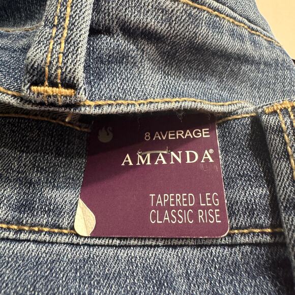 Gloria Vanderbilt Amanda Womens Jeans Size 8 Blue Denim Tapered Leg High Rise - Picture 7 of 15